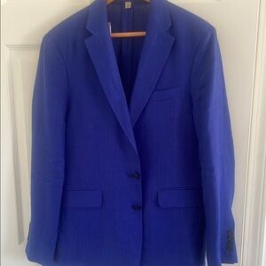 NWT Burberry Royal Blue Linen Sportcoat